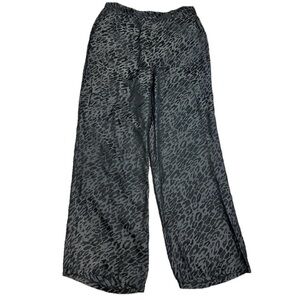 REVOLVE EQUIPMENT SILK BLEND BLACK LEOPARD PRINT ARWEN PANTS